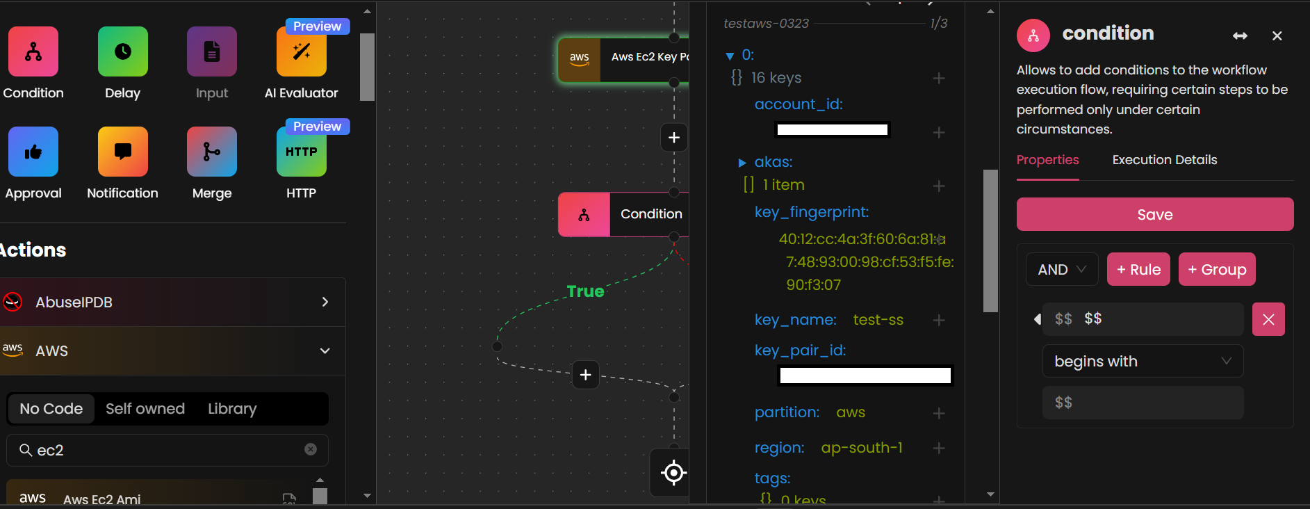 Setting Up a Condition Rule