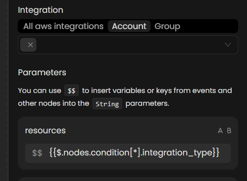 Selected Parameter View